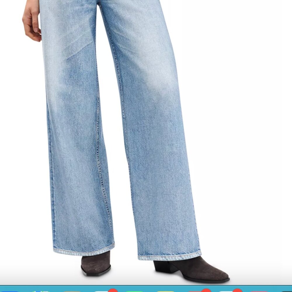 rag & bone Miramar Terry Sofie High Rise Wide Leg Sweatpant Jeans Raily NWT - Picture 3 of 9